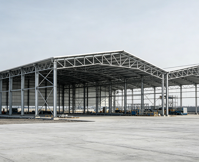 Double - Span Steel Structure Workshop Building