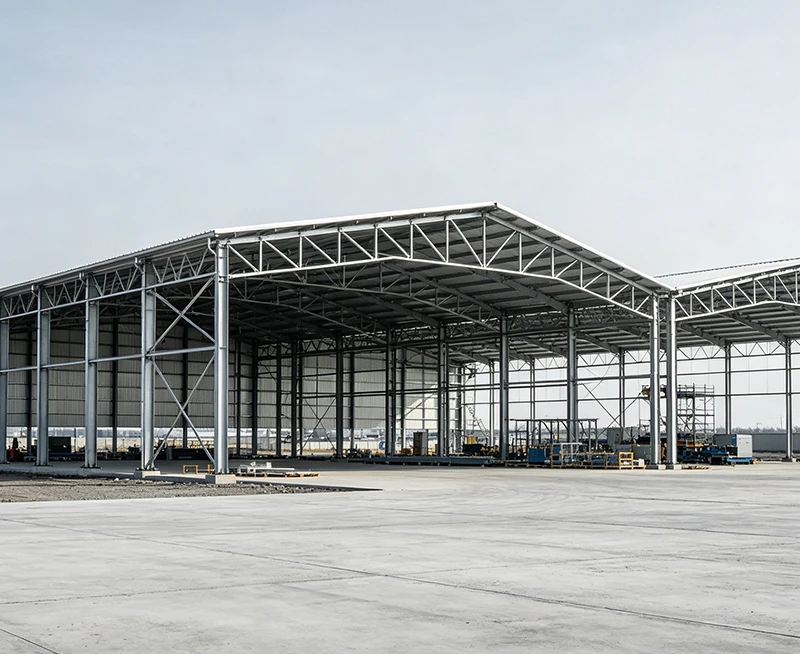 Double - Span Steel Structure Workshop Building