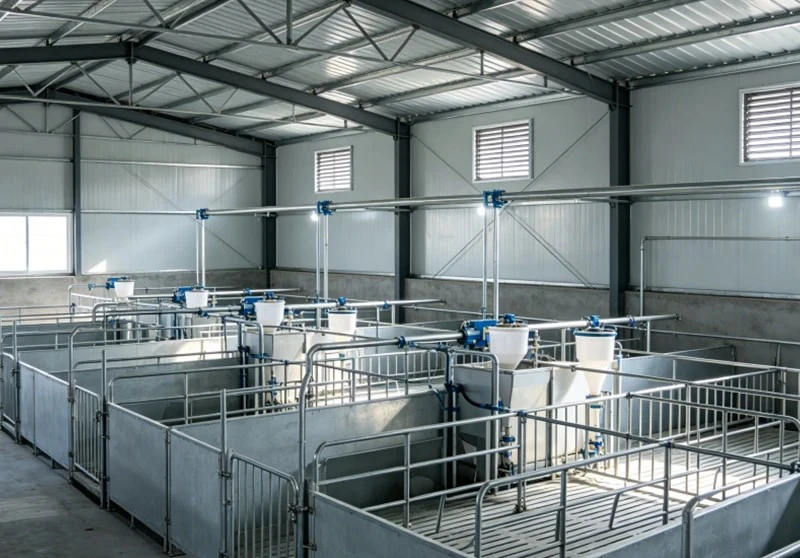 Steel Pig Farm Buildings: Layout, Ventilation and Waste Management Considerations